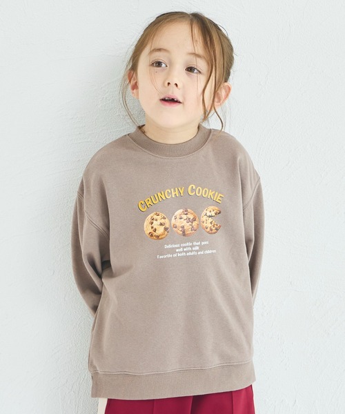 pairmanon（ペアマノン）の「【サラッとスウェット】ユニセックス フードモチーフ プリントトレーナー（スウェット・キッズ・ブラック/ピンク系その他/ワイン/ホワイト系その他/モカ/オートミール・100/110/120/130/140/150/90）」の4枚目の写真