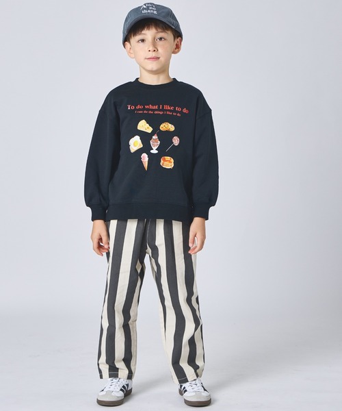 pairmanon（ペアマノン）の「【サラッとスウェット】ユニセックス フードモチーフ プリントトレーナー（スウェット・キッズ・ブラック/ピンク系その他/ワイン/ホワイト系その他/モカ/オートミール・100/110/120/130/140/150/90）」の14枚目の写真