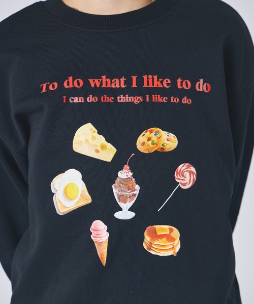 pairmanon（ペアマノン）の「【サラッとスウェット】ユニセックス フードモチーフ プリントトレーナー（スウェット・キッズ・ブラック/ピンク系その他/ワイン/ホワイト系その他/モカ/オートミール・100/110/120/130/140/150/90）」の16枚目の写真