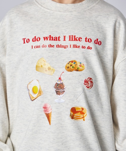 pairmanon（ペアマノン）の「【サラッとスウェット】ユニセックス フードモチーフ プリントトレーナー（スウェット・キッズ・ブラック/ピンク系その他/ワイン/ホワイト系その他/モカ/オートミール・100/110/120/130/140/150/90）」の22枚目の写真