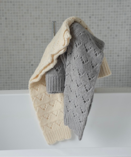 I_am（アイアム）の「openwork scallop knit pullover / オープンワークスカラップニットプルオーバー（ニット/セーター・レディース・グレー/アイボリー・FREE）」の12枚目の写真