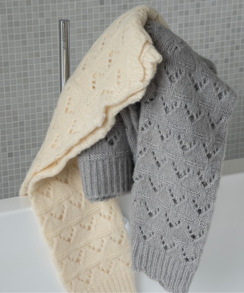 I_am（アイアム）の「openwork scallop knit pullover / オープンワークスカラップニットプルオーバー（ニット/セーター・レディース・グレー/アイボリー・FREE）」の11枚目の写真