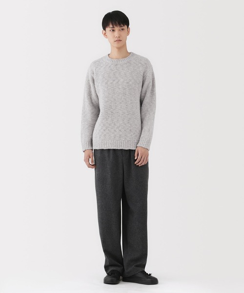 MUJI LABO 強撚コットンローゲージ長袖セーターXL MUJI Labo セーター ニット 「MUJI Labo」紳士 強撚コットンローゲージ
