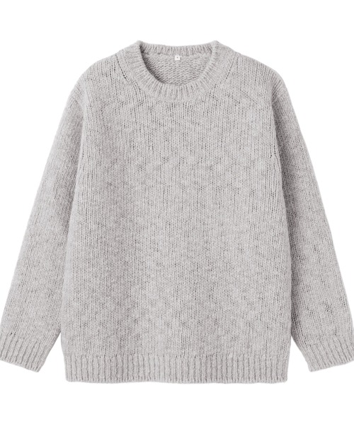 MUJI Labo 無印良品　メリノウールローゲージクルーネックセーター MUJI Labo〕紳士 メリノウールローゲージクルーネックセーター（ニット