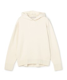 コットンカシミヤニット フーディ