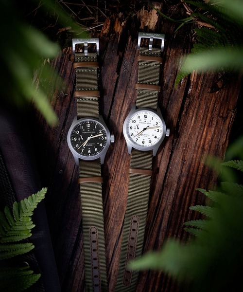 HAMILTON（ハミルトン）の「HAMILTON [ハミルトン] 腕時計 Khaki Field （カーキ フィールド） Power Reserve メカニカル 機械式 40MM ブラック×グリーン（アナログ腕時計・メンズ・ブラック・FREE）」の8枚目の写真