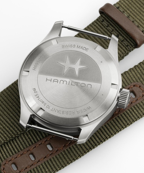 HAMILTON（ハミルトン）の「HAMILTON [ハミルトン] 腕時計 Khaki Field （カーキ フィールド） Power Reserve メカニカル 機械式 40MM ブラック×グリーン（アナログ腕時計・メンズ・ブラック・FREE）」の6枚目の写真
