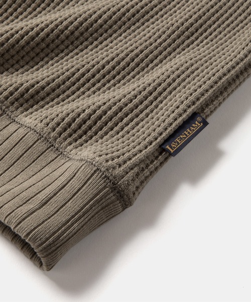 LAVENHAM（ラベンハム）の「【 日本製・ワッフルシャツ 】Jackman X Lavenham Waffle Armored Midneck Mens / ジャックマン ワッフル アーマード ミッドネック メンズ（スウェット・メンズ・ベージュ系その他/オリーブ/ブラック・S/L/XL/M/XXL）」の19枚目の写真