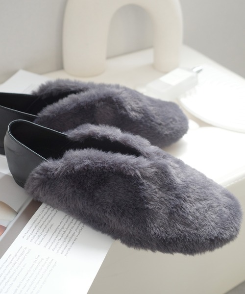 AmiAmi（アミアミ）の「2WAYファーバブーシュパンプス（その他シューズ・レディース・ブラック/グレー・LL/L/S/M）」の11枚目の写真