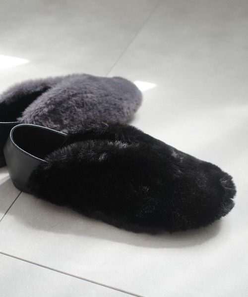 AmiAmi（アミアミ）の「2WAYファーバブーシュパンプス（その他シューズ・レディース・ブラック/グレー・LL/L/S/M）」の14枚目の写真