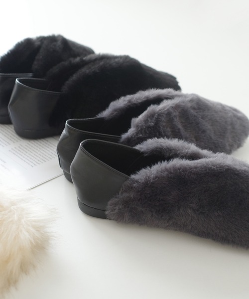 AmiAmi（アミアミ）の「2WAYファーバブーシュパンプス（その他シューズ・レディース・ブラック/グレー・LL/L/S/M）」の17枚目の写真