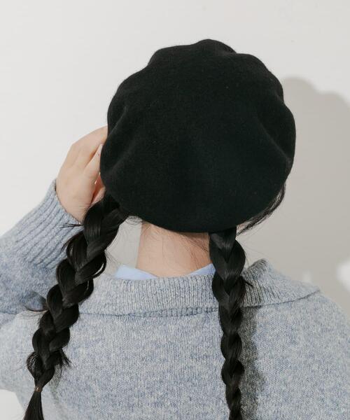 SMELLY（スメリー）の「シンプルバスクベレー（ハンチング/ベレー帽・レディース・グレー/アイボリー/ブラック/レッド・-）」の20枚目の写真