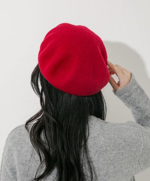 SMELLY（スメリー）の「シンプルバスクベレー（ハンチング/ベレー帽・レディース・グレー/アイボリー/ブラック/レッド・-）」の12枚目の写真