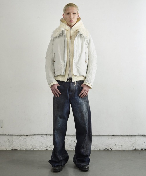 NVRFRGT(ネヴァーフォーゲット)の「【NVRFRGT】3D TWISTED WIDE LEG JEANS(デニムパンツ・メンズ・インディゴブルー・1/2)」の6枚目の写真
