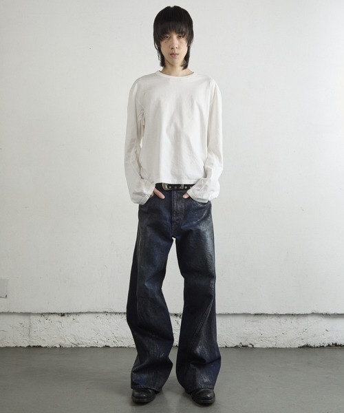 NVRFRGT(ネヴァーフォーゲット)の「【NVRFRGT】3D TWISTED WIDE LEG JEANS(デニムパンツ・メンズ・インディゴブルー・1/2)」の4枚目の写真
