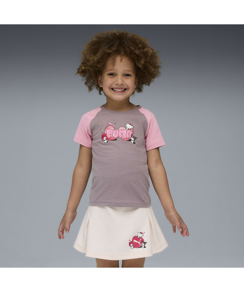PUMA（プーマ）の「PUMA プーマ ガールズ PUMA x ハローキティ アンド フレンズ スリム 半袖 Tシ（Tシャツ/カットソー・キッズ・ホワイト/ピンク系その他/ピンク系その他2・116/122/104/110）」の3枚目の写真