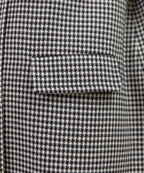 Dot&Stripes CHILD WOMAN(ドットアンドストライプス チャイルドウーマン)の「ウールギンガムフレアコート(ステンカラーコート・レディース・ブラック・FREE)」の19枚目の写真