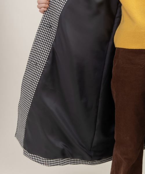 Dot&Stripes CHILD WOMAN(ドットアンドストライプス チャイルドウーマン)の「ウールギンガムフレアコート(ステンカラーコート・レディース・ブラック・FREE)」の22枚目の写真