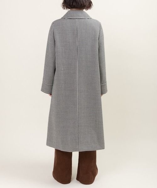 Dot&Stripes CHILD WOMAN(ドットアンドストライプス チャイルドウーマン)の「ウールギンガムフレアコート(ステンカラーコート・レディース・ブラック・FREE)」の15枚目の写真