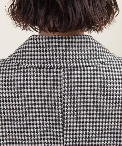 Dot&Stripes CHILD WOMAN(ドットアンドストライプス チャイルドウーマン)の「ウールギンガムフレアコート(ステンカラーコート・レディース・ブラック・FREE)」の17枚目の写真
