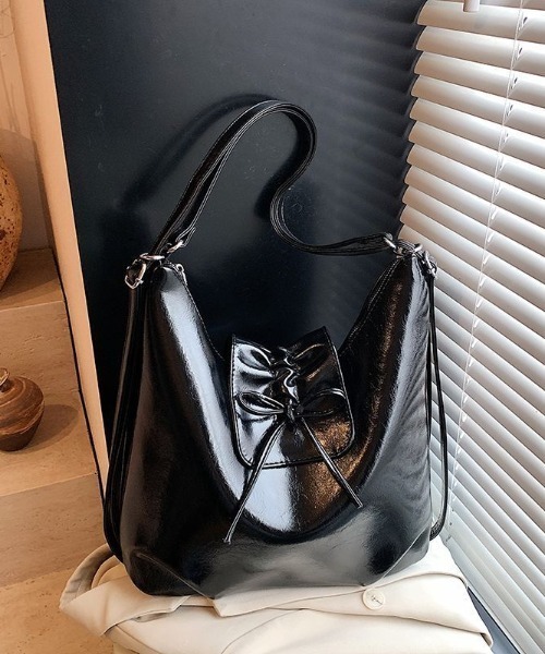 Mejoul（メジュール）の「【2WAY】ギャザーリボン リュック ショルダーレザー トートバッグ（ショルダーバッグ・レディース・シルバー/ブラック/レッド/ホワイト・F）」の18枚目の写真