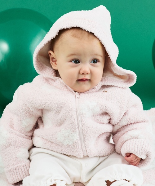 kate spade new york kids(ケイトスペードニューヨーク)の「スペードフラワーニットパーカ(その他ベビーウェア・キッズ・ピンク・80-90cm)」の1枚目の写真