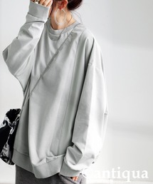 antiqua（アンティカ）の「異素材切替 スウェット（スウェット）」