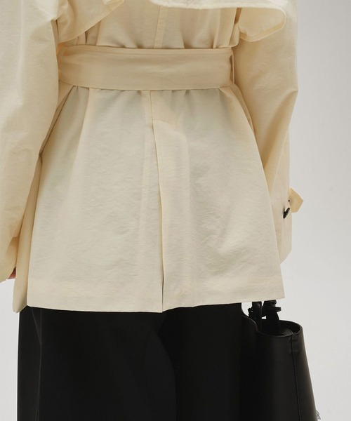 TODAYFUL（トゥデイフル）の「【TODAYFUL/トゥデイフル】Spring Short Trench/スプリングショートトレンチ（トレンチコート・レディース・キナリ/ベージュ・36/38）」の19枚目の写真