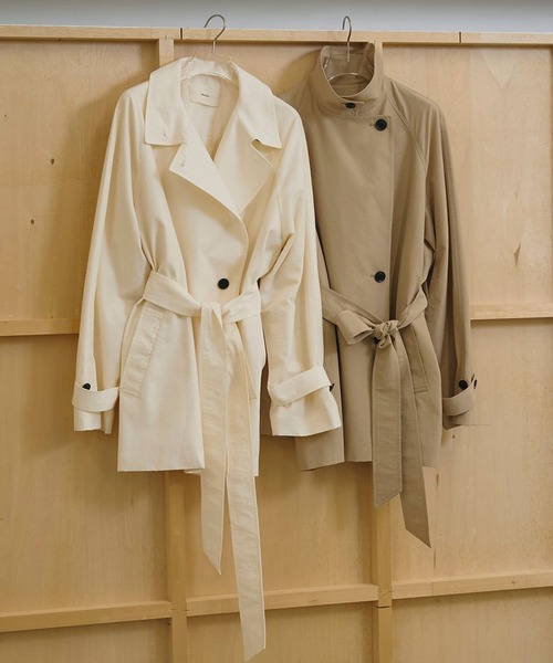 TODAYFUL（トゥデイフル）の「【TODAYFUL/トゥデイフル】Spring Short Trench/スプリングショートトレンチ（トレンチコート・レディース・キナリ/ベージュ・36/38）」の3枚目の写真