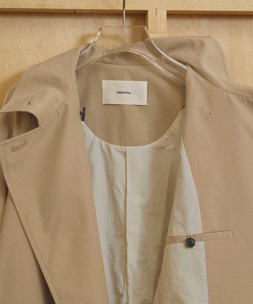 TODAYFUL（トゥデイフル）の「【TODAYFUL/トゥデイフル】Spring Short Trench/スプリングショートトレンチ（トレンチコート・レディース・キナリ/ベージュ・36/38）」の9枚目の写真