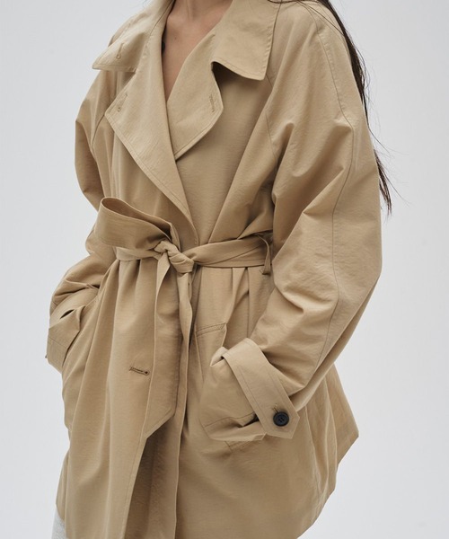TODAYFUL（トゥデイフル）の「【TODAYFUL/トゥデイフル】Spring Short Trench/スプリングショートトレンチ（トレンチコート・レディース・キナリ/ベージュ・36/38）」の12枚目の写真