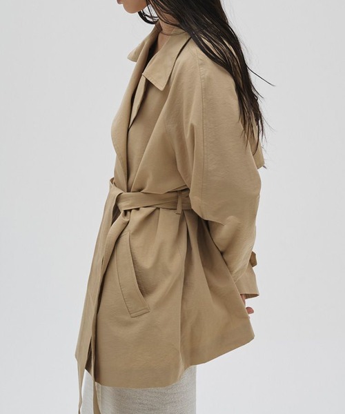 TODAYFUL（トゥデイフル）の「【TODAYFUL/トゥデイフル】Spring Short Trench/スプリングショートトレンチ（トレンチコート・レディース・キナリ/ベージュ・36/38）」の10枚目の写真