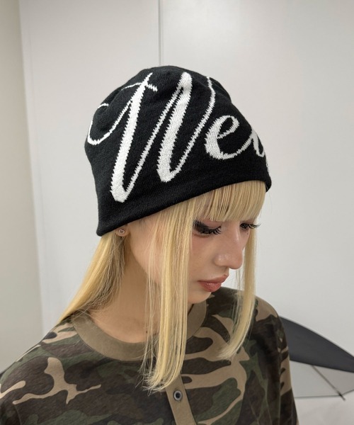 Figments（フィグメンツ）の「レターロゴワッチ（ニットキャップ/ビーニー・レディース・ブラック/グレー・FREE）」の2枚目の写真