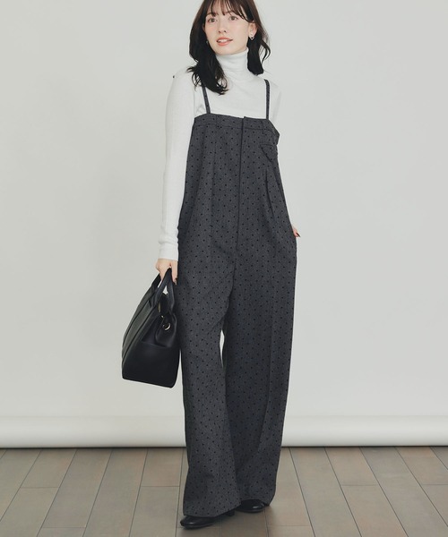 PICCIN PERLA（ピッチンペルラ）の「ハートフロッキーサロペット（サロペット/オーバーオール・レディース・チャコールグレー/ブラック・M）」の2枚目の写真