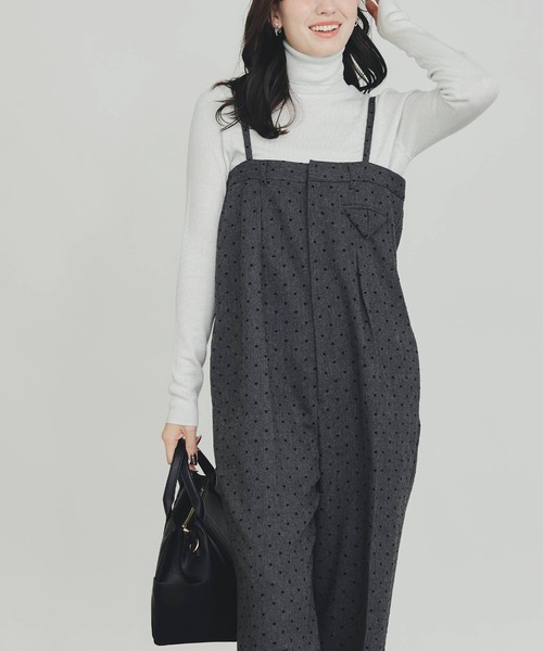 PICCIN PERLA（ピッチンペルラ）の「ハートフロッキーサロペット（サロペット/オーバーオール・レディース・チャコールグレー/ブラック・M）」の13枚目の写真