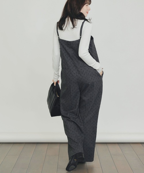 PICCIN PERLA（ピッチンペルラ）の「ハートフロッキーサロペット（サロペット/オーバーオール・レディース・チャコールグレー/ブラック・M）」の11枚目の写真