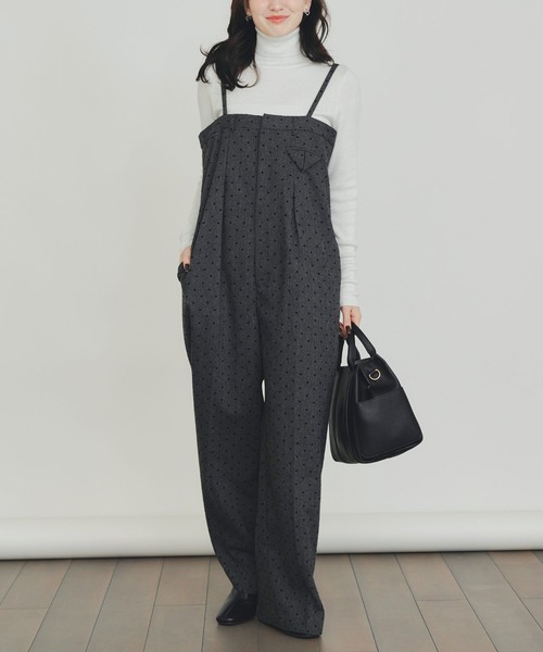 PICCIN PERLA（ピッチンペルラ）の「ハートフロッキーサロペット（サロペット/オーバーオール・レディース・チャコールグレー/ブラック・M）」の9枚目の写真