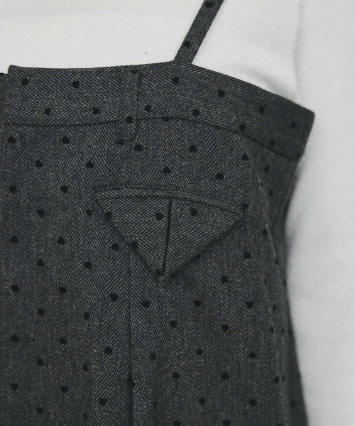 PICCIN PERLA（ピッチンペルラ）の「ハートフロッキーサロペット（サロペット/オーバーオール・レディース・チャコールグレー/ブラック・M）」の17枚目の写真