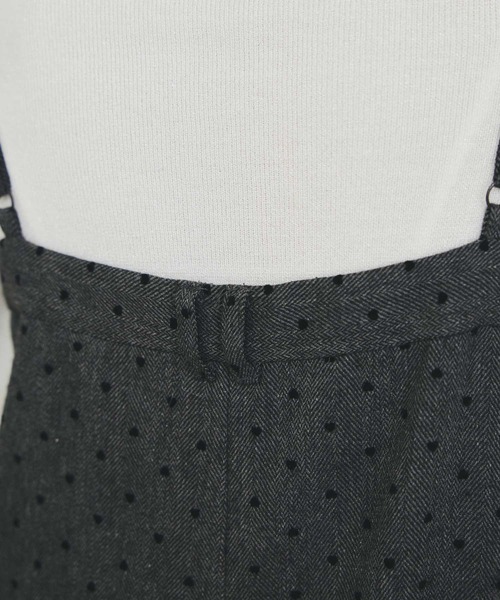 PICCIN PERLA（ピッチンペルラ）の「ハートフロッキーサロペット（サロペット/オーバーオール・レディース・チャコールグレー/ブラック・M）」の18枚目の写真