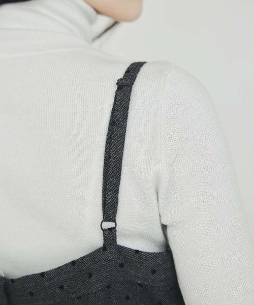 PICCIN PERLA（ピッチンペルラ）の「ハートフロッキーサロペット（サロペット/オーバーオール・レディース・チャコールグレー/ブラック・M）」の19枚目の写真