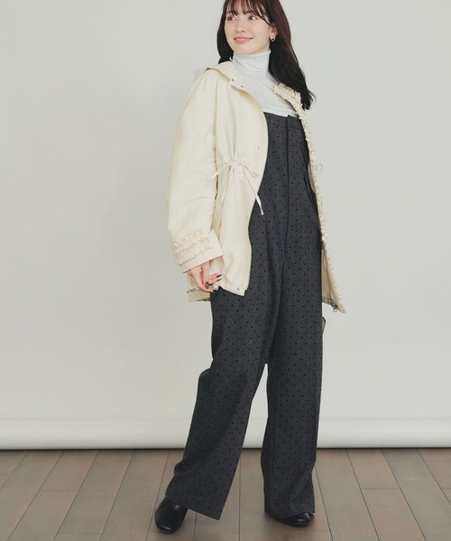 PICCIN PERLA（ピッチンペルラ）の「ハートフロッキーサロペット（サロペット/オーバーオール・レディース・チャコールグレー/ブラック・M）」の15枚目の写真