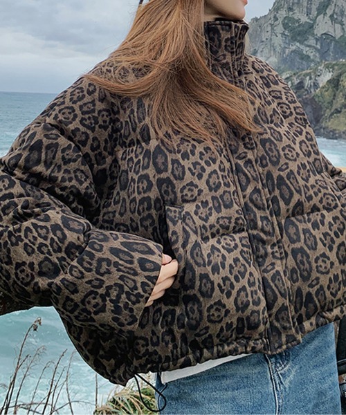 LUCPY(ラクピー)の「レオパード中綿ジャケット(その他アウター・レディース・ホワイト/ブラウン・SMALL/MEDIUM/LARGE)」の5枚目の写真