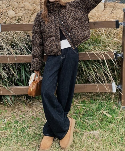 LUCPY(ラクピー)の「レオパード中綿ジャケット(その他アウター・レディース・ホワイト/ブラウン・SMALL/MEDIUM/LARGE)」の6枚目の写真