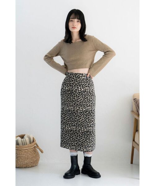 Ungrid（アングリッド）の「アニマルジャカードスカート（スカート・レディース・ブラウン/ベージュ・FREE）」の11枚目の写真