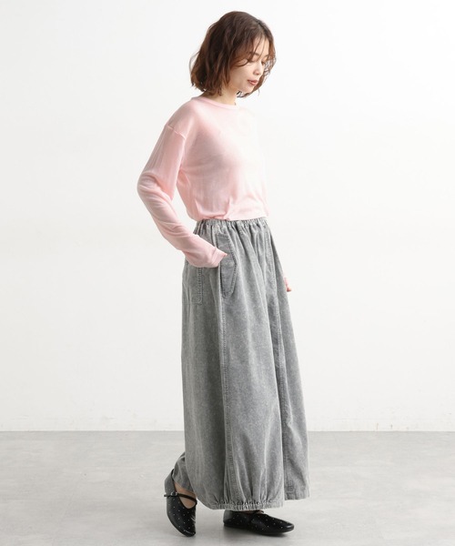 studio CLIP（スタディオクリップ）の「【吸湿発熱・吸放湿性】ウールミックスシアークルーネックプルオーバー[プラスサイズあり]（Tシャツ/カットソー・レディース・その他7/オフホワイト/その他8/ライトグレー/ボルドー/ライトグリーン・FREE/ﾌﾘｰ(L)）」の19枚目の写真