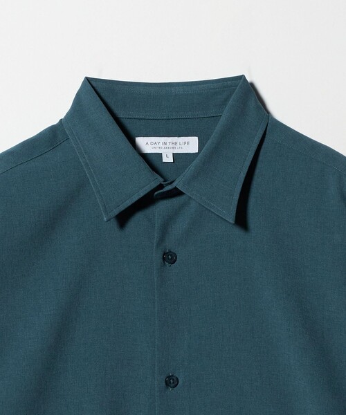 A DAY IN THE LIFE UNITED ARROWS(アデイインザライフユナイテッドアローズ)の「ウールライク ピーチ レギュラーカラー リラックスシャツ<A DAY IN THE LIFE>(シャツ/ブラウス・メンズ・ベージュ/ダークグレー/ターコイズブルー系/ネイビー・S/M/L)」の6枚目の写真