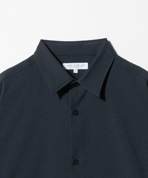 A DAY IN THE LIFE UNITED ARROWS(アデイインザライフユナイテッドアローズ)の「ウールライク ピーチ レギュラーカラー リラックスシャツ<A DAY IN THE LIFE>(シャツ/ブラウス・メンズ・ベージュ/ダークグレー/ターコイズブルー系/ネイビー・S/M/L)」の11枚目の写真