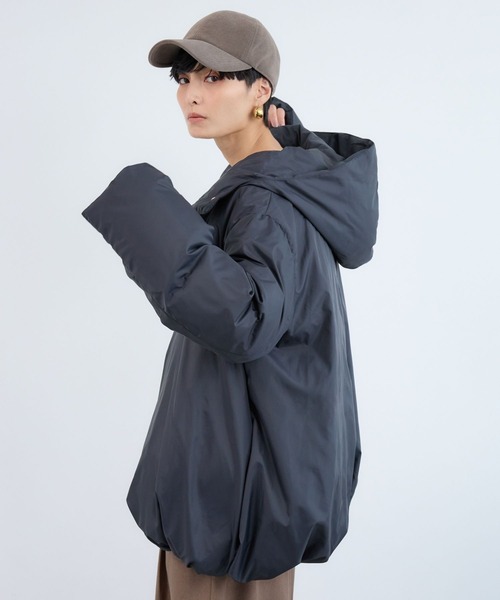 BARNYARDSTORM(バンヤードストーム)の「BARNYARDSTORM / 撥水ダウンコート【JAPAN FABRIC】(ダウンジャケット/コート・レディース・ベージュ/ブラック・S/M)」の11枚目の写真