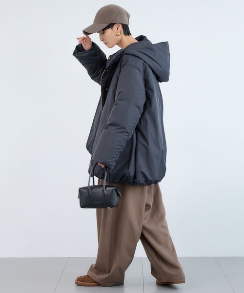 BARNYARDSTORM(バンヤードストーム)の「BARNYARDSTORM / 撥水ダウンコート【JAPAN FABRIC】(ダウンジャケット/コート・レディース・ベージュ/ブラック・S/M)」の9枚目の写真