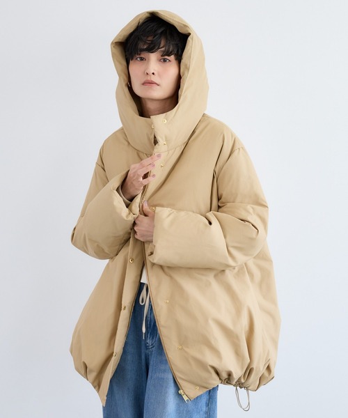 BARNYARDSTORM(バンヤードストーム)の「BARNYARDSTORM / 撥水ダウンコート【JAPAN FABRIC】(ダウンジャケット/コート・レディース・ベージュ/ブラック・S/M)」の19枚目の写真